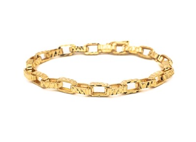 14k Gold Paperclip Link Bracelet