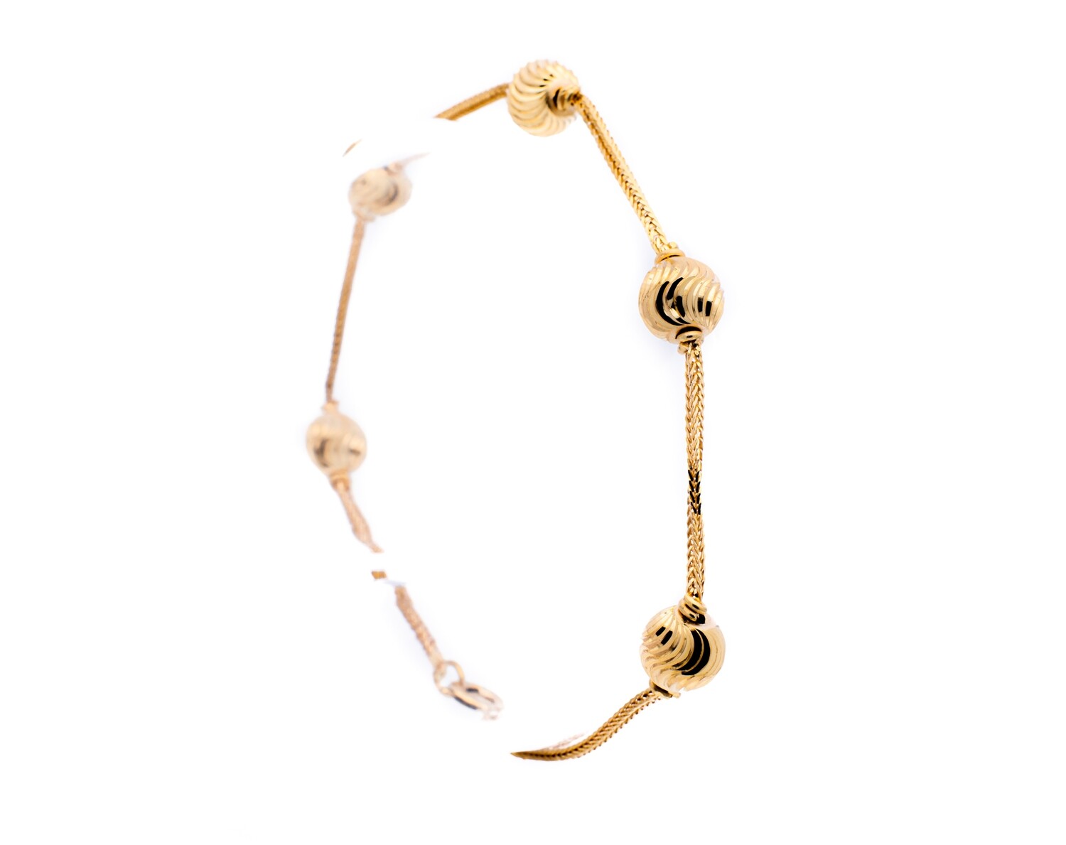 21K Gold Beaded Bracelet