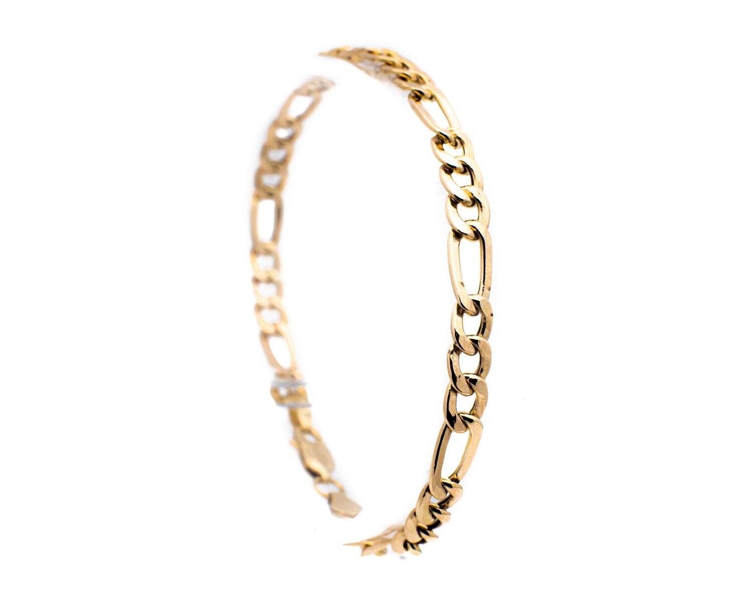 14K Figaro Gold Bracelet