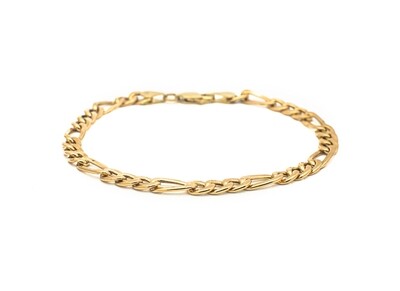 14K Figaro Gold Bracelet
