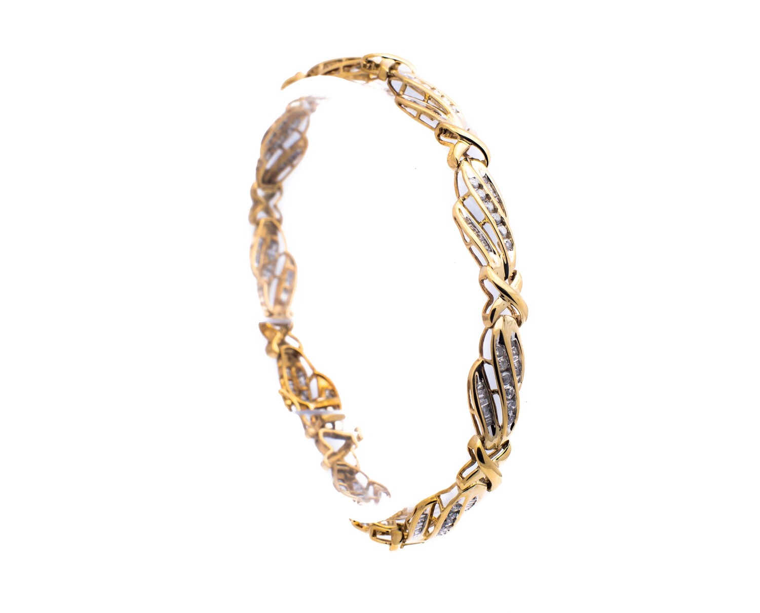 10K Yellow Gold Diamond Bracelet