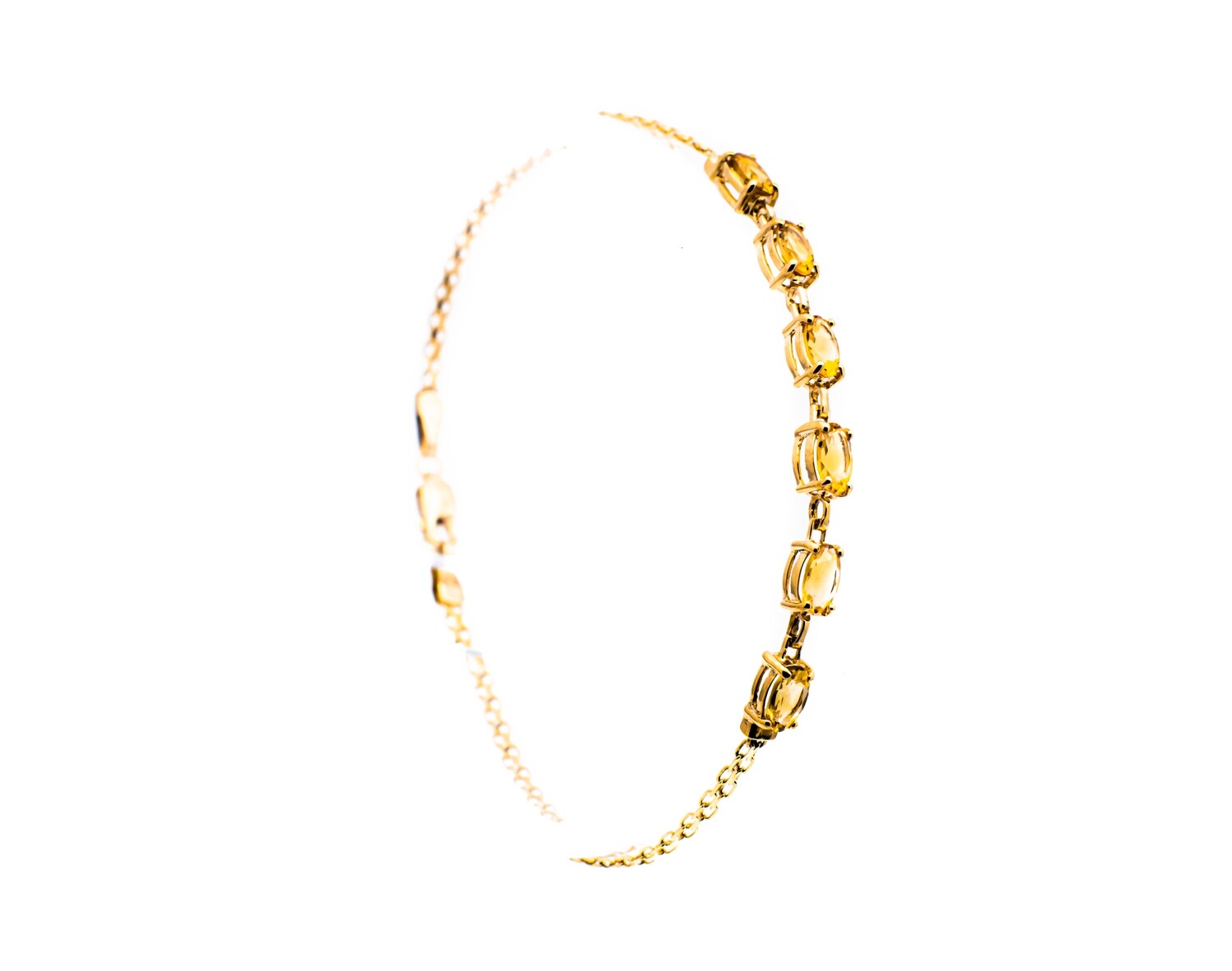10K Yellow Gold Bracelet with Citrine