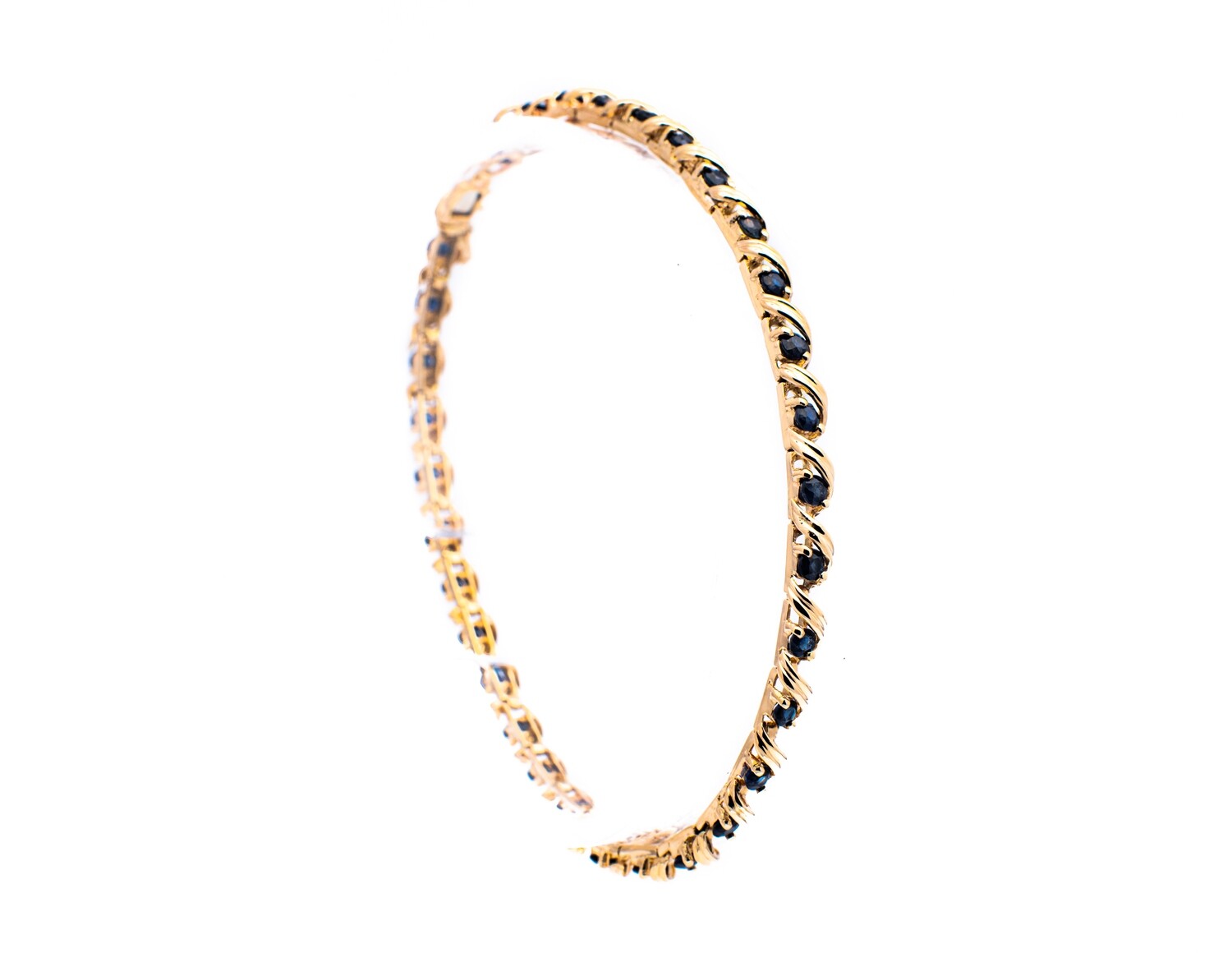 14K Yellow Gold Bracelet with Sapphires