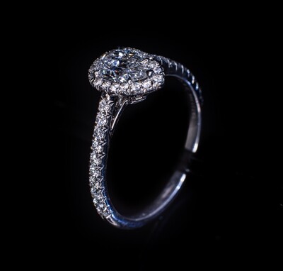 Tiffany &amp; Co Platinum Engagement Ring with Diamonds