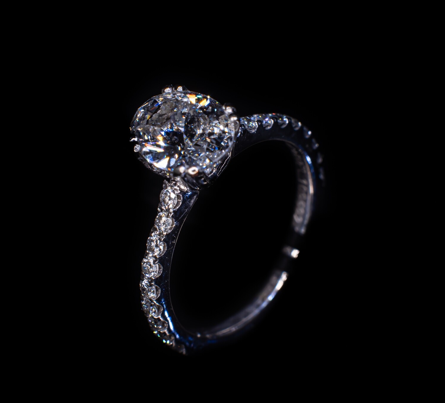 Oval Halo Diamond Ring