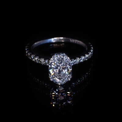 Oval Halo Diamond Ring