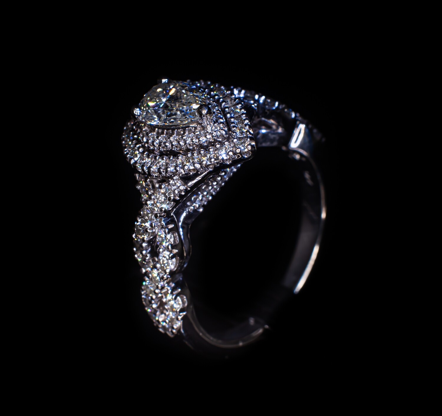 Pear Brilliant Cut Promise Ring