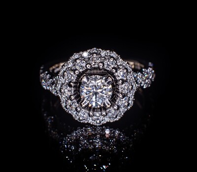 Petite Diamond Halo Ring