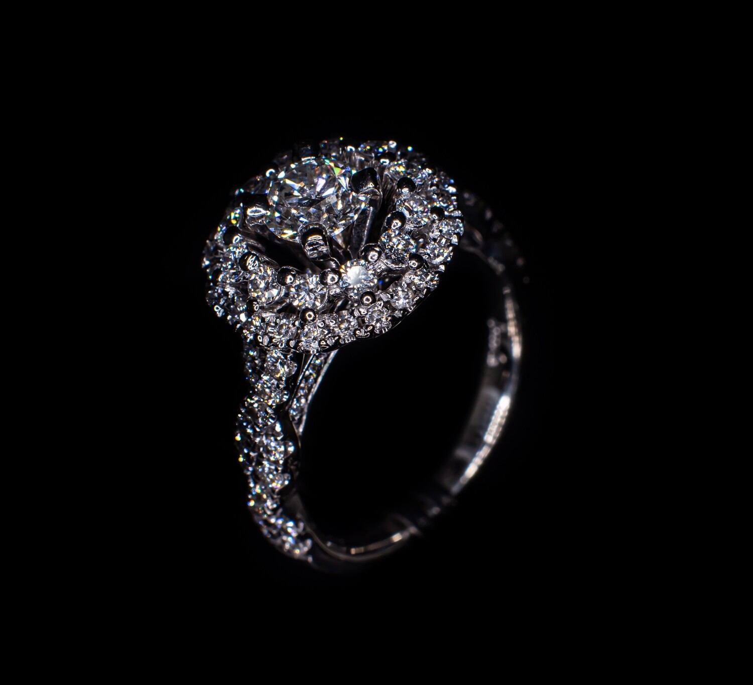 Petite Diamond Halo Ring