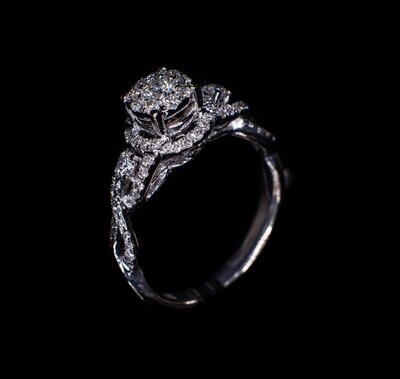 Brilliant Cut White Gold Ring