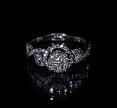 Brilliant Cut White Gold Ring