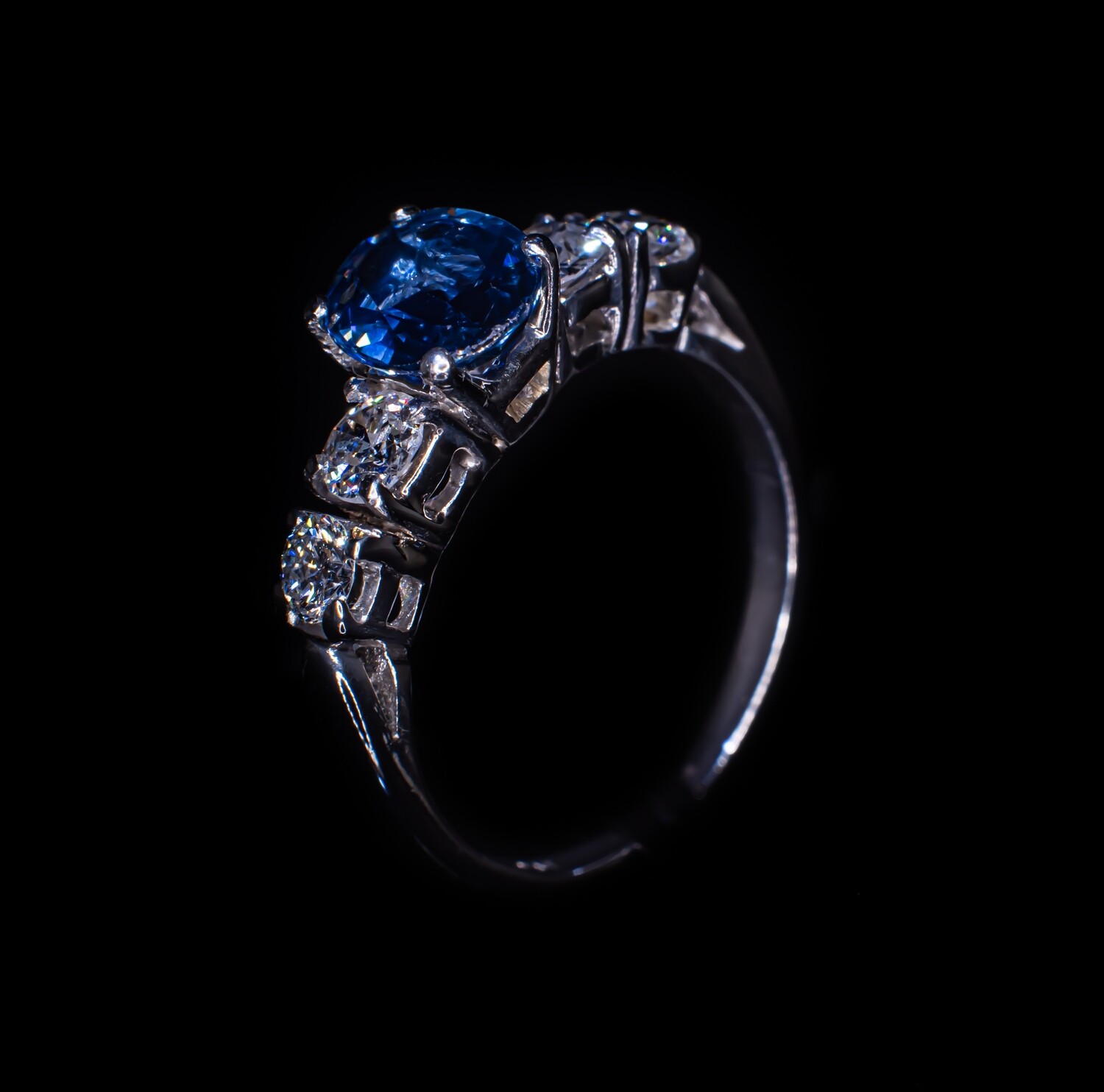 Sapphire and Diamond Promise Ring
