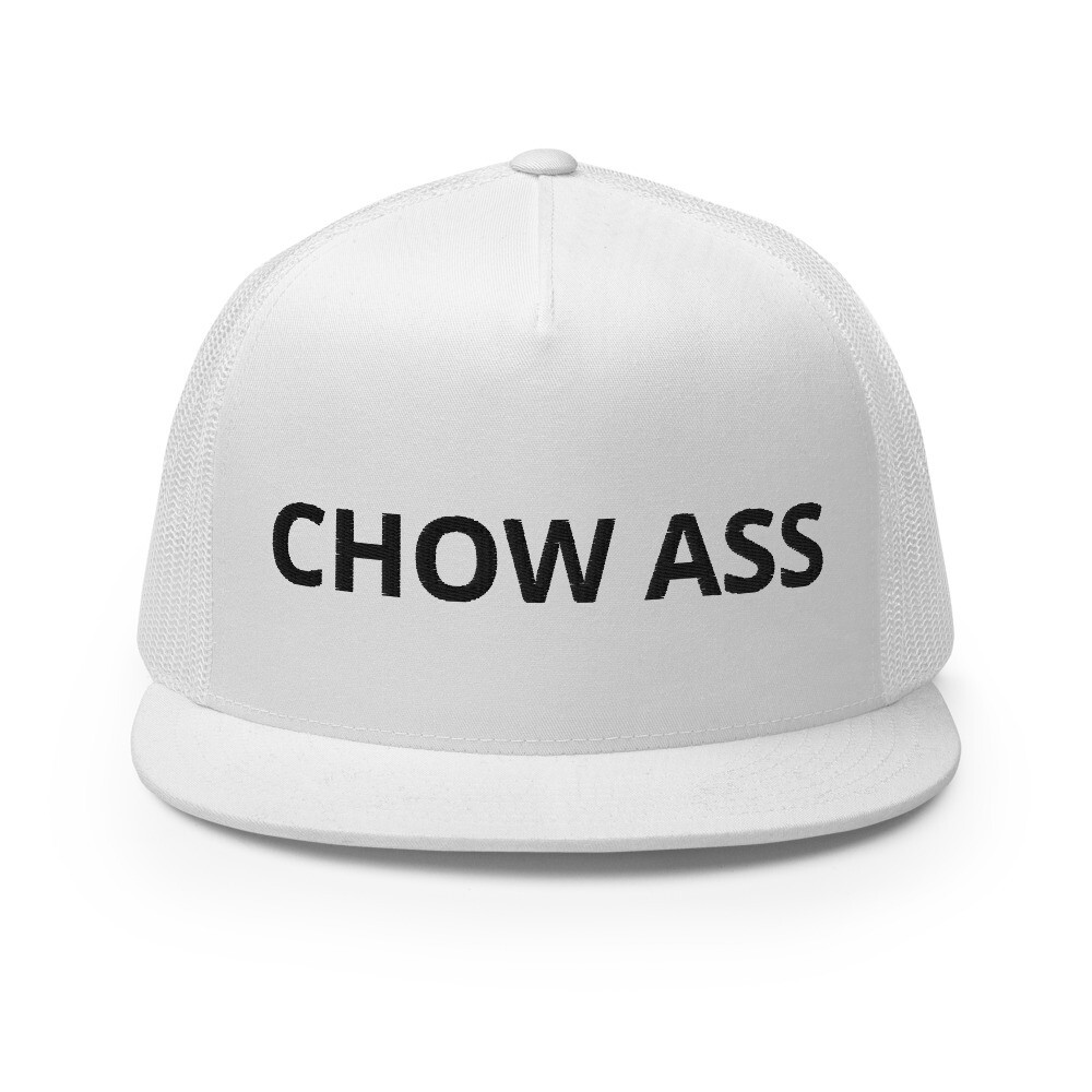 CHOW ASS Trucker Cap (White)