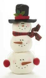 Tartan Snowman Head Stack
