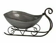 Lg. Galvanized Metal Sleigh