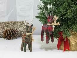 Tartan Reindeer Ornament