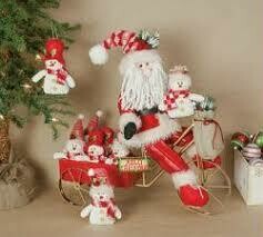 Chenille Candy Cane Snowman Ornament