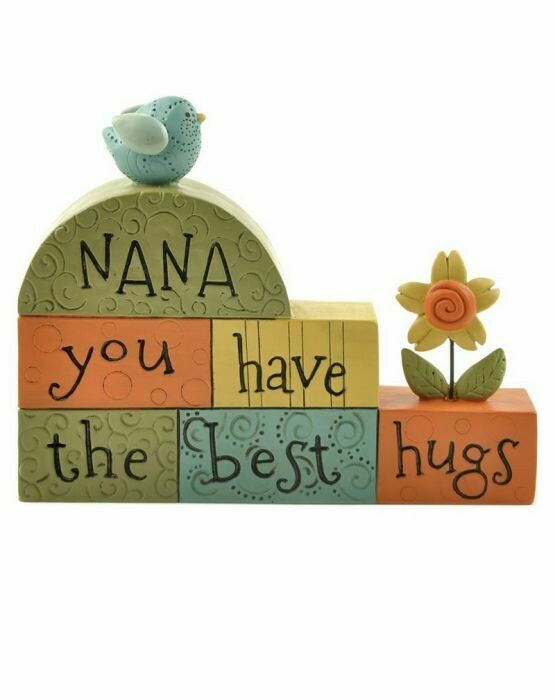 "Nana... Best Hugs" Stacked Block
