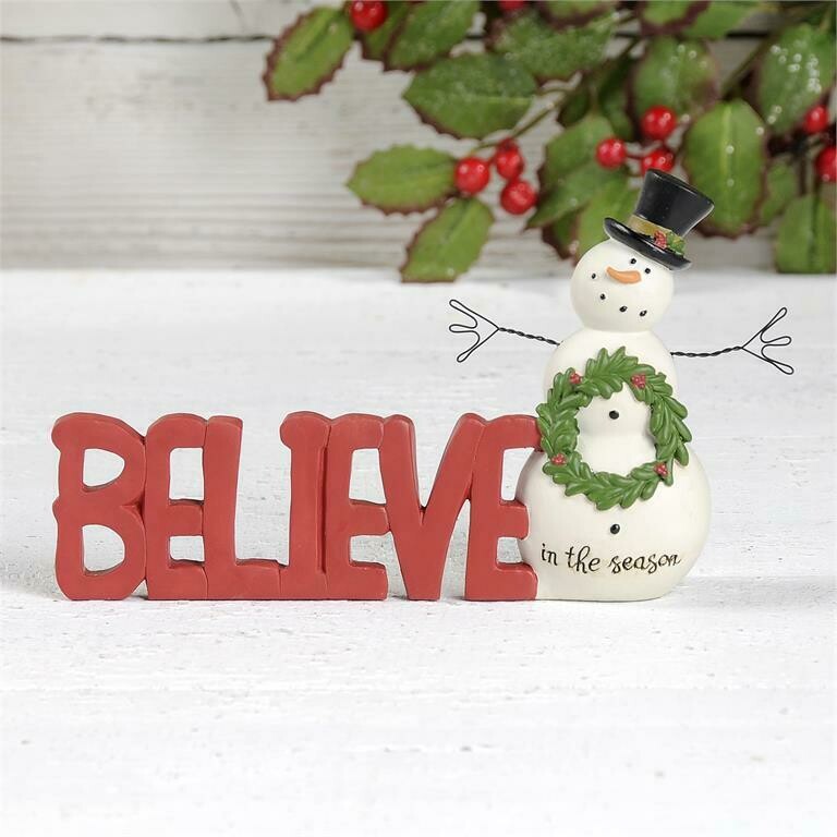 "Believe in the Season" Snowman