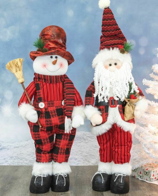 Winter Red Snowman/Santa Stander