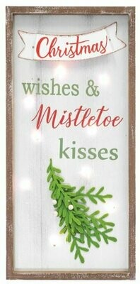 Mistletoe Wishes LED Frame