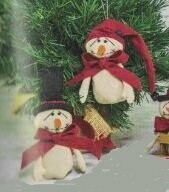 Big Bow Snowman Ornament