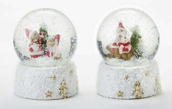 Flocked Christmas Snow Globe