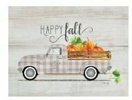9x12" Pallet Art - Hello Fall - Vintage Truck