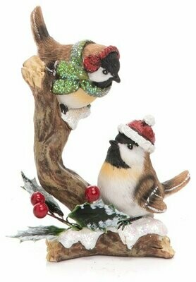 Christmas Birds on Branch