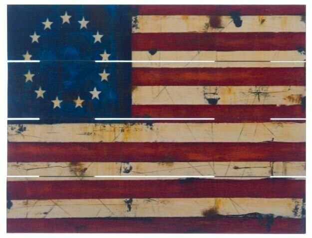 16x20" Pallet Art - Antique Flag