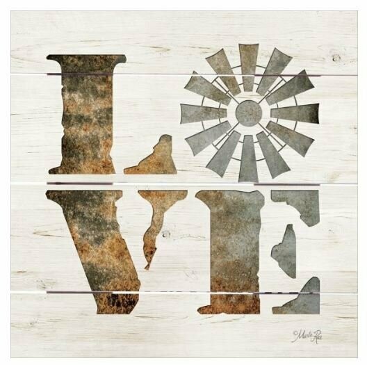 18x18" Pallet Art - "Love"