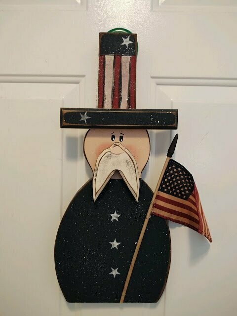 Uncle Sam w/ Flag Hanger