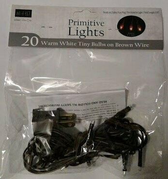 Lights 20Ct. Teeny Bulbs - Clear (Brown Wire)