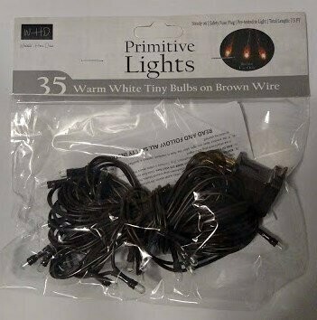 Lights 35Ct. Teeny Bulbs - Clear (Brown Wire)