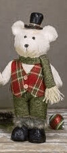 Lg. Plaid Bear Stander