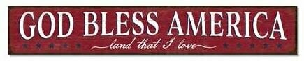 "God Bless America" Wall Board