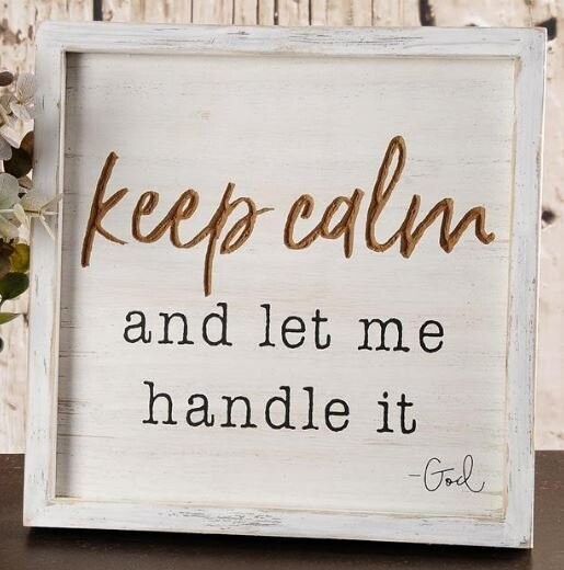 "Keep Calm" Hanging Sign w/ Easel