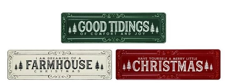 Metal Farmhouse Christmas Sign