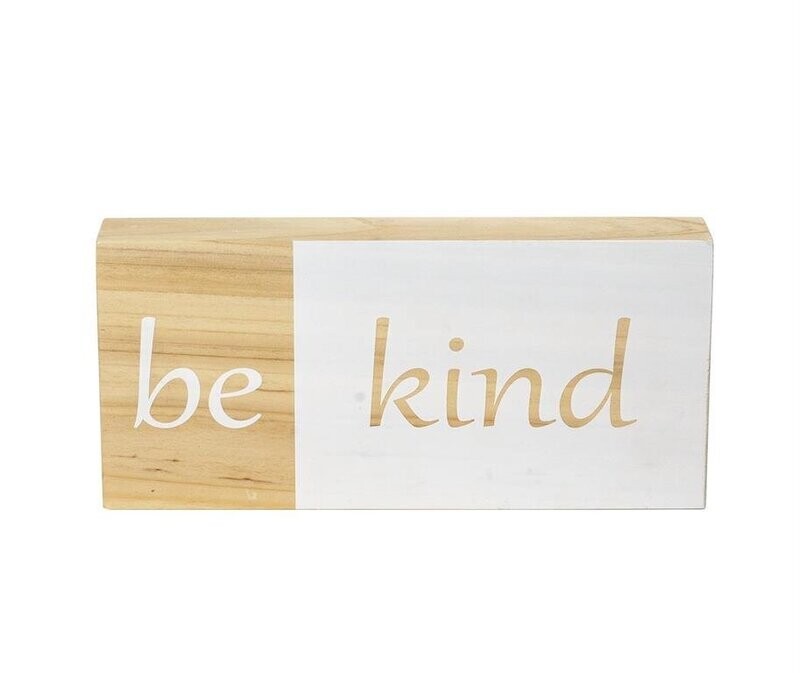 "Be Kind" Wood Block Sign