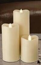 6" Serene Smooth LED Pillar - Ivory