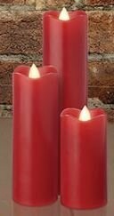 8" Serene Slim Smooth LED Pillar - Red