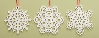 White Porcelain Snowflake Ornament