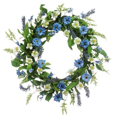 Md. White & Blue Sage Wreath