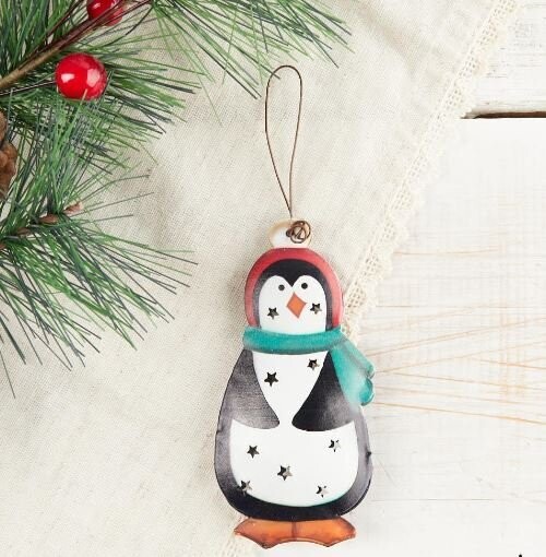 Punched Tin Ornament - Penguin