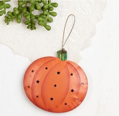 Punched Tin Ornament - Pumpkin
