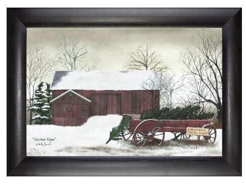 6x9" Framed Print - Christmas Wagon