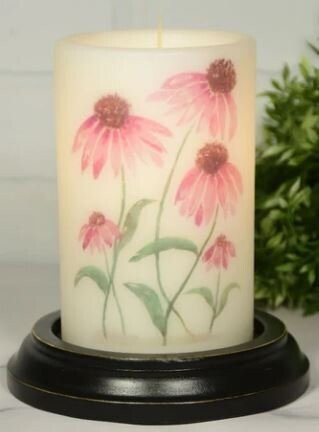 6" Cone Flowers Candle Sleeve