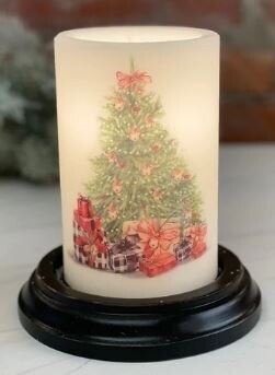 6" Holiday Tree Candle Sleeve