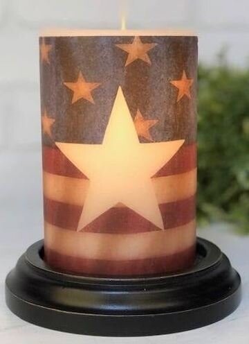 6" Americana Star Candle Sleeve