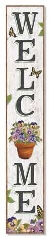 Pansies Welcome Porch Board